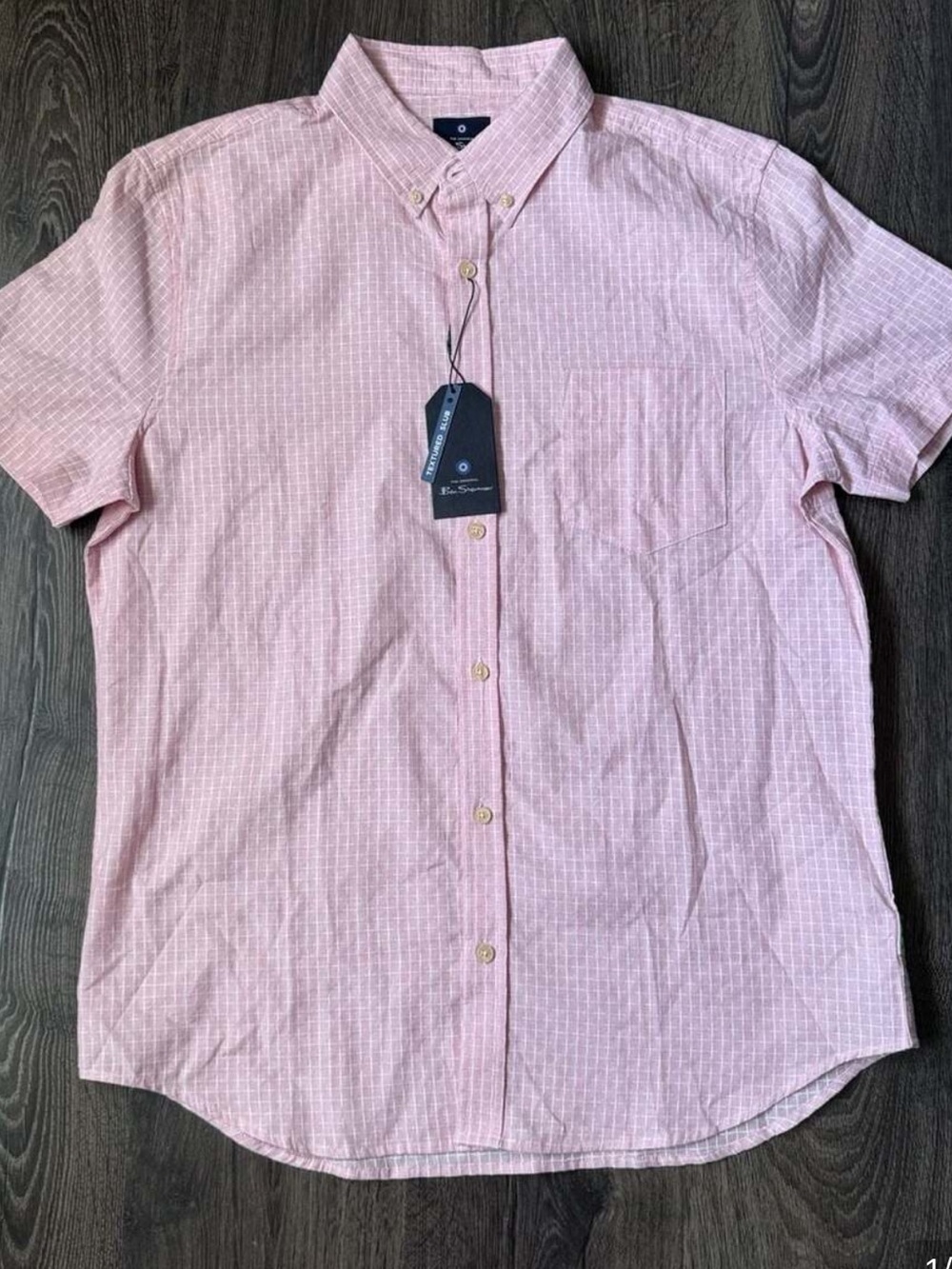 Ben Sherman Light Pink Short Sleeve Button-Down Shirt
